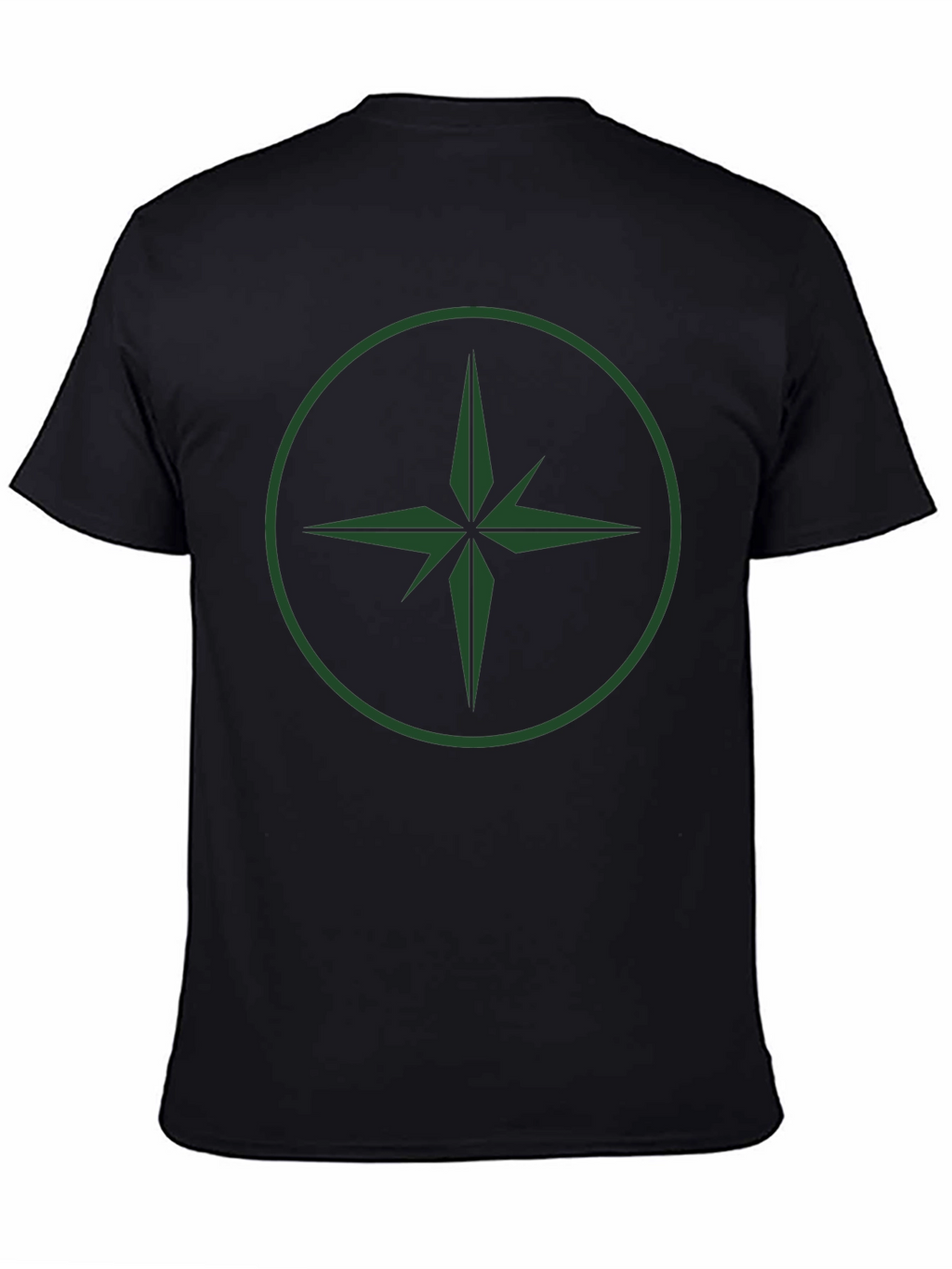 Geometric Compass Graphic T-Shirt - Black
