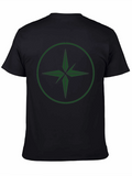 Geometric Compass Graphic T-Shirt - Black