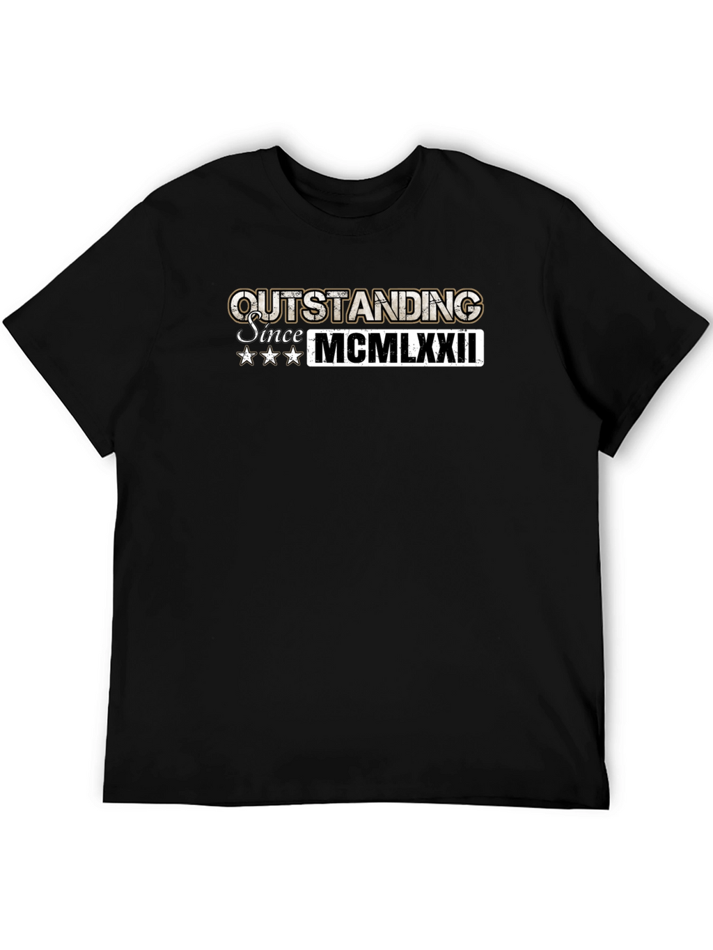 Outstanding Since 1972 Black T-Shirt