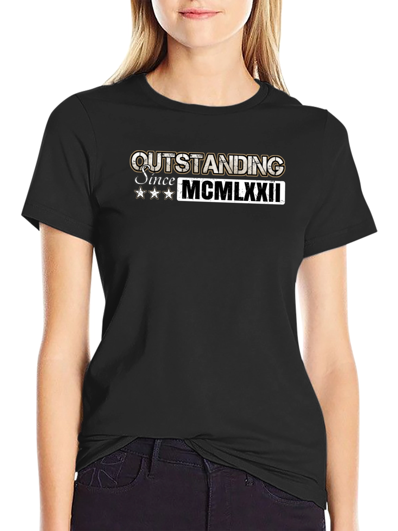 Outstanding Since 1972 Black T-Shirt