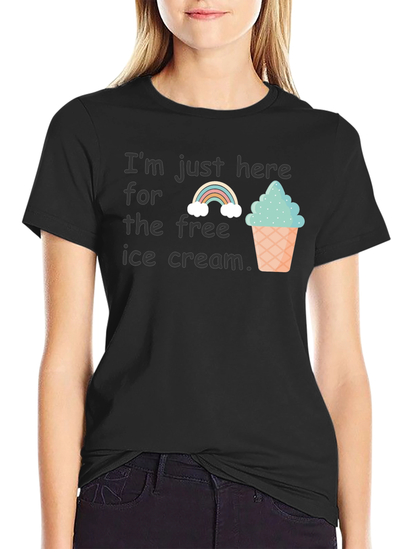 Free Ice Cream Graphic T-Shirt