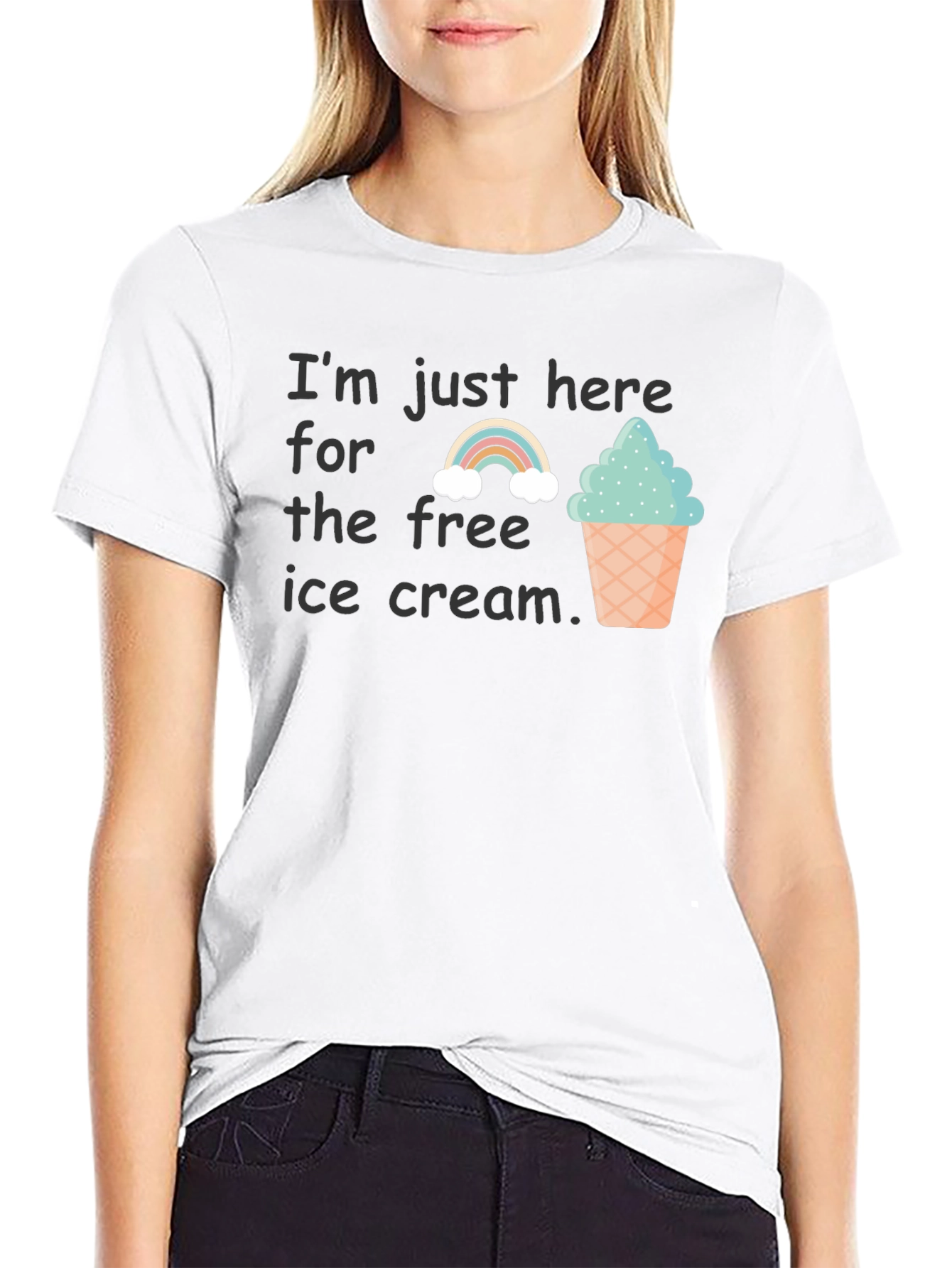 Free Ice Cream Graphic T-Shirt