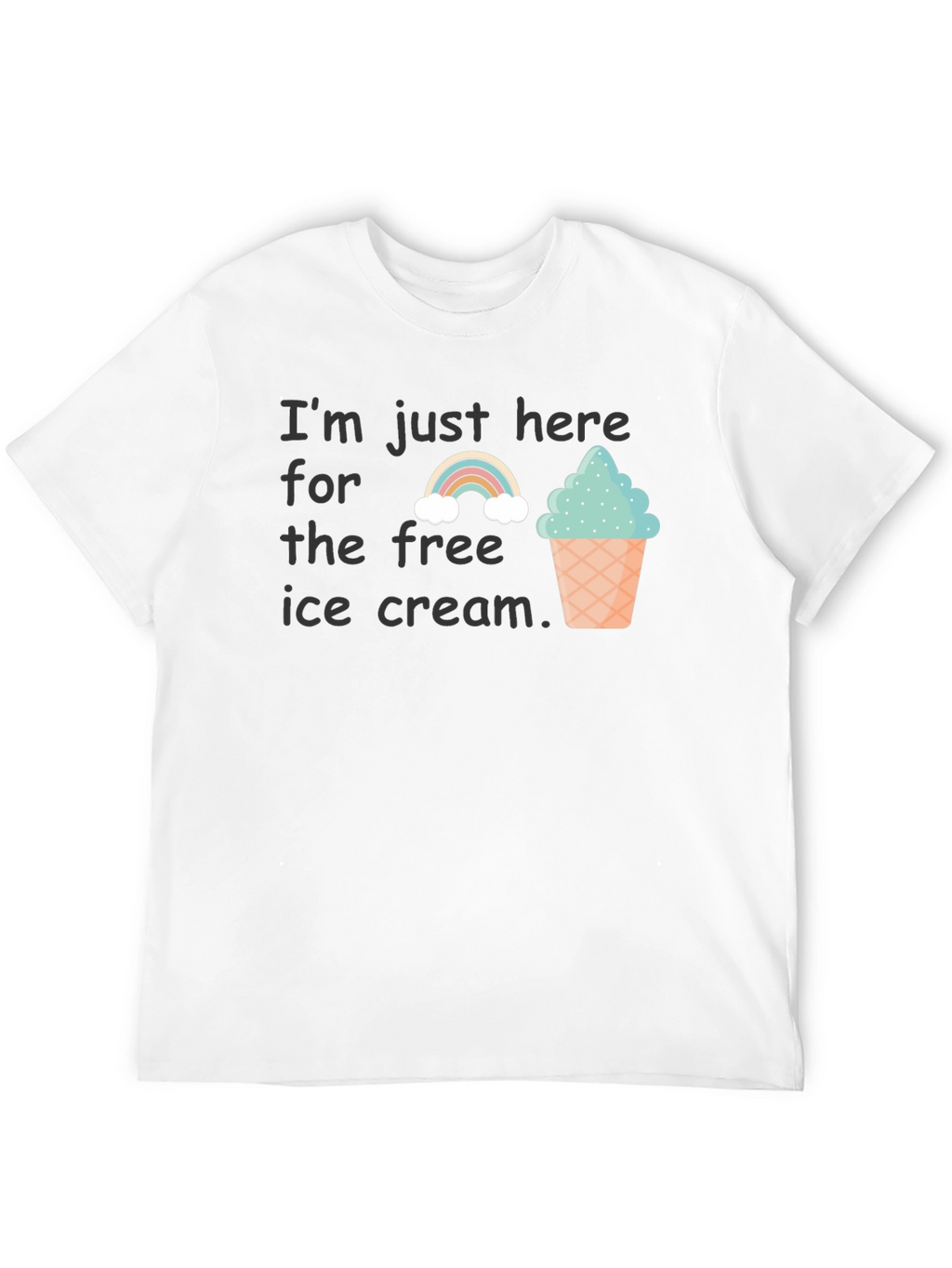 Free Ice Cream Graphic T-Shirt