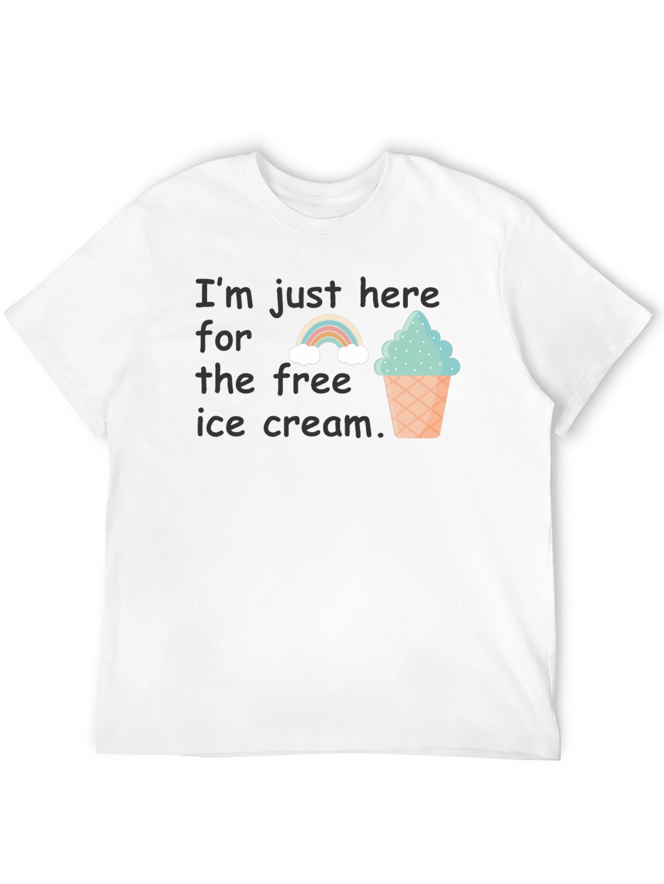 Free Ice Cream Graphic T-Shirt