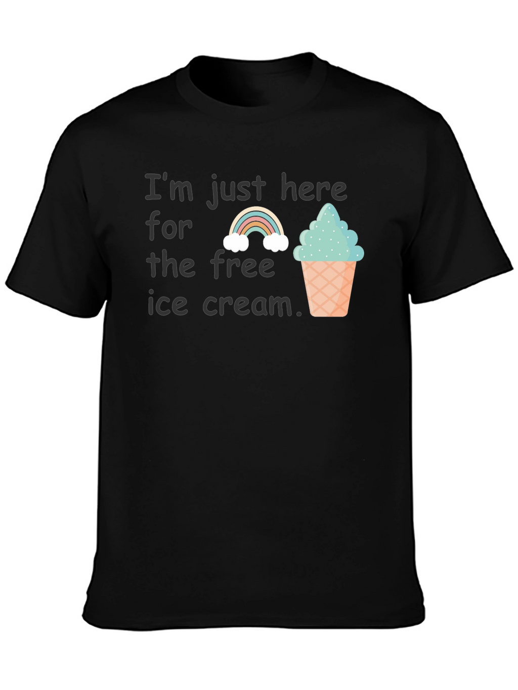 Free Ice Cream Graphic T-Shirt