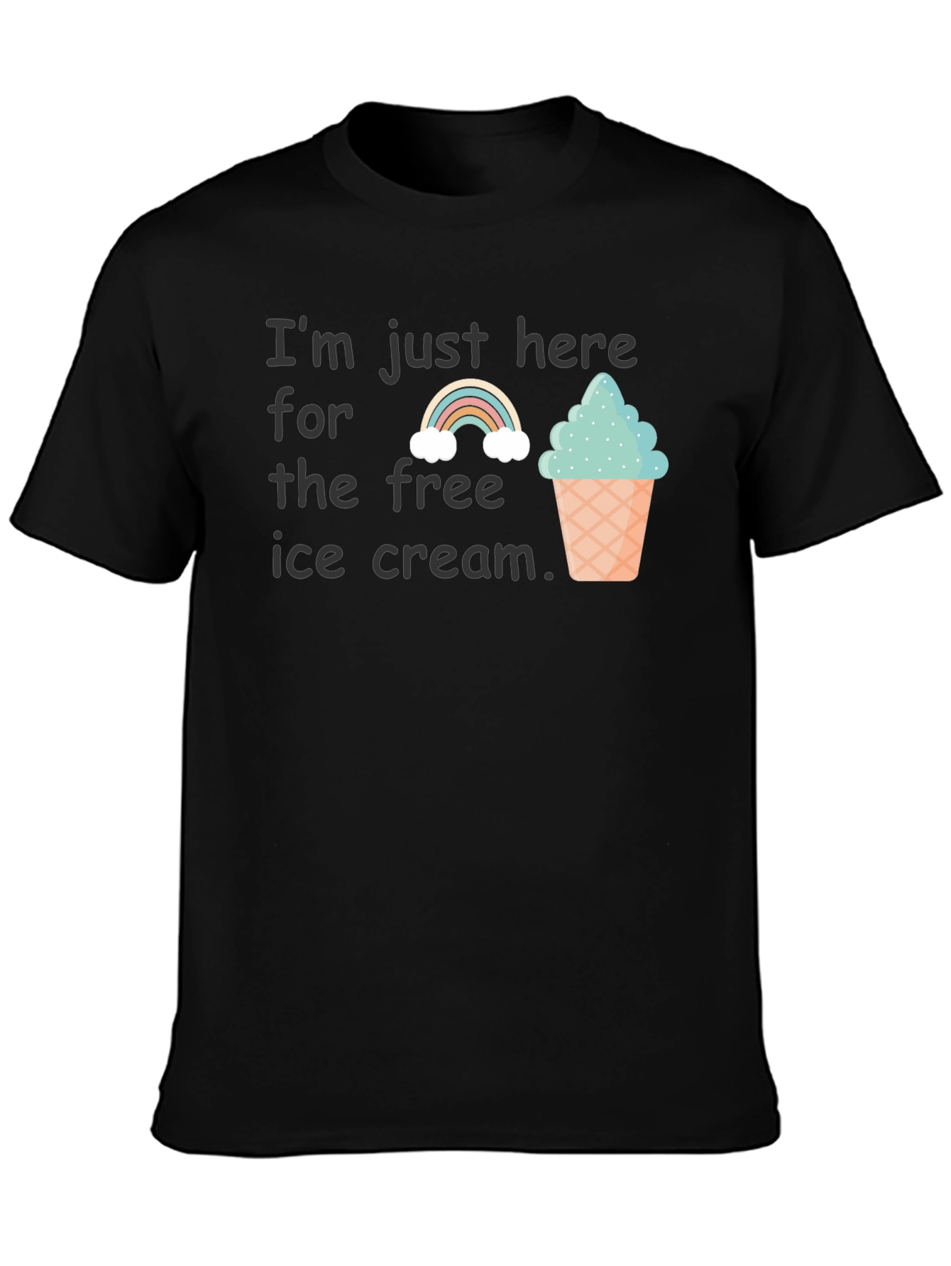 Free Ice Cream Graphic T-Shirt