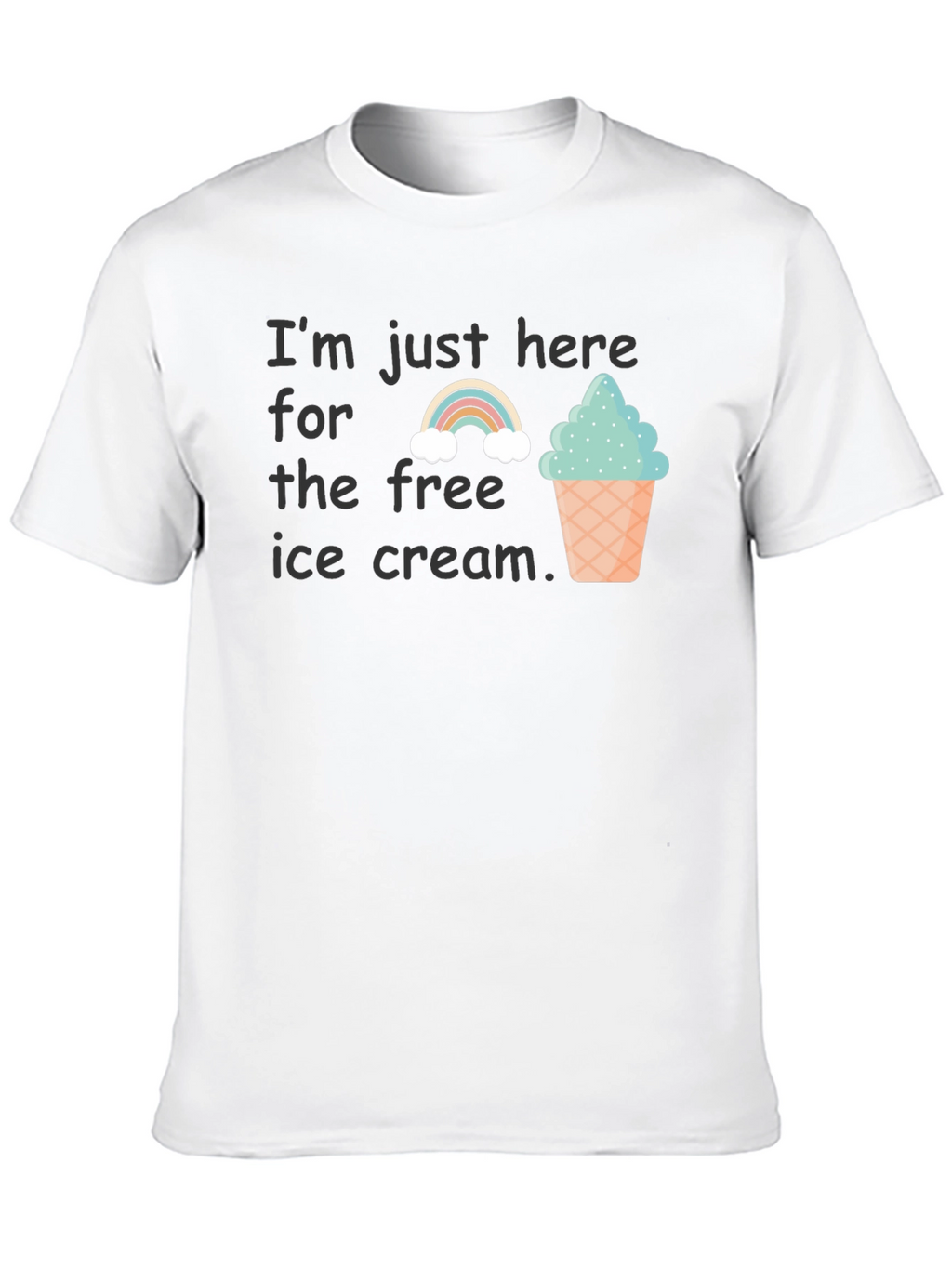 Free Ice Cream Graphic T-Shirt