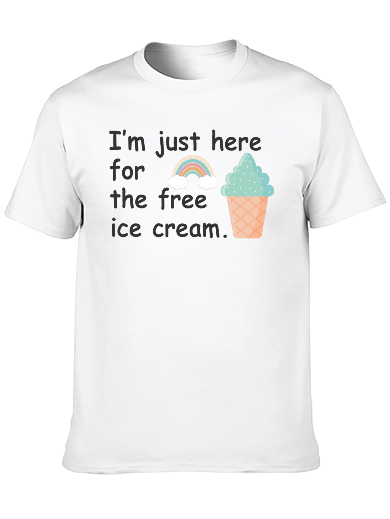 Free Ice Cream Graphic T-Shirt