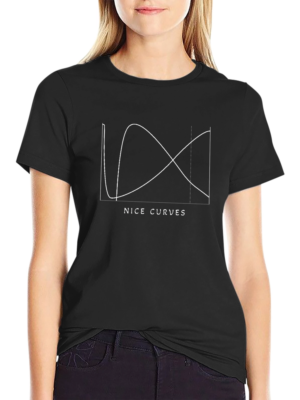 Nice Curves Graphic Tee - Black
