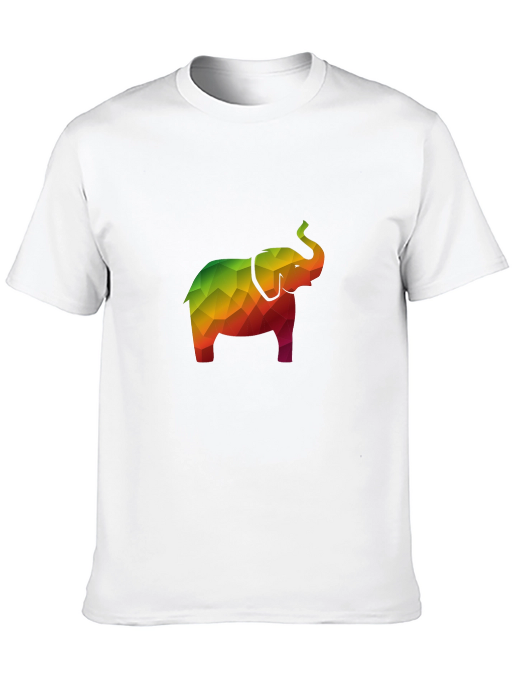 Geometric Elephant Tee - Stylish Mens Black T-Shirt