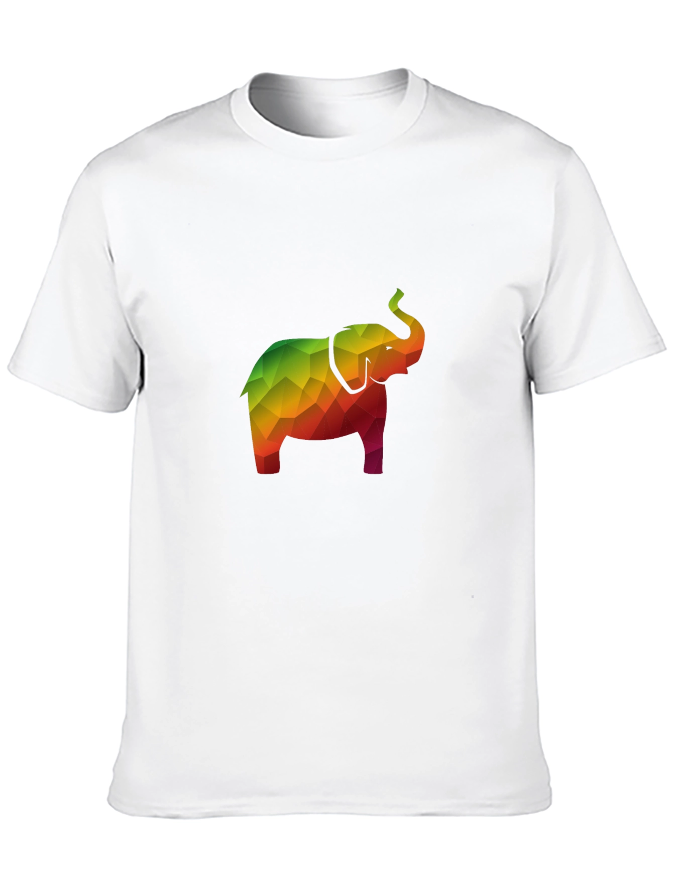 Geometric Elephant Tee - Stylish Mens Black T-Shirt
