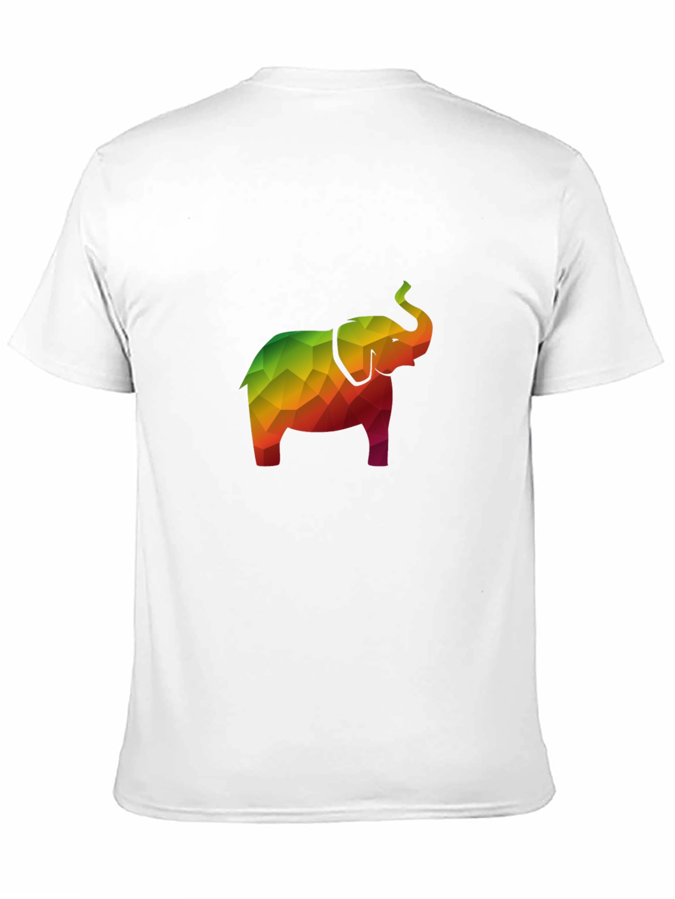 Geometric Elephant Tee - Stylish Mens Black T-Shirt