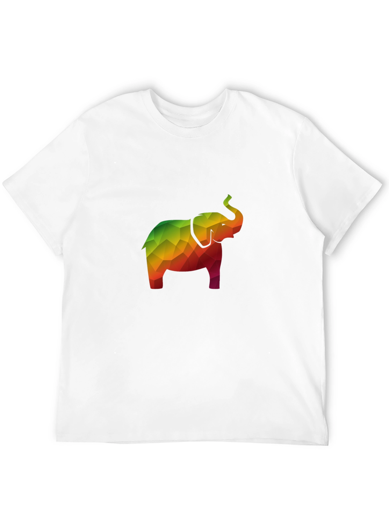 Geometric Elephant Tee - Stylish Mens Black T-Shirt
