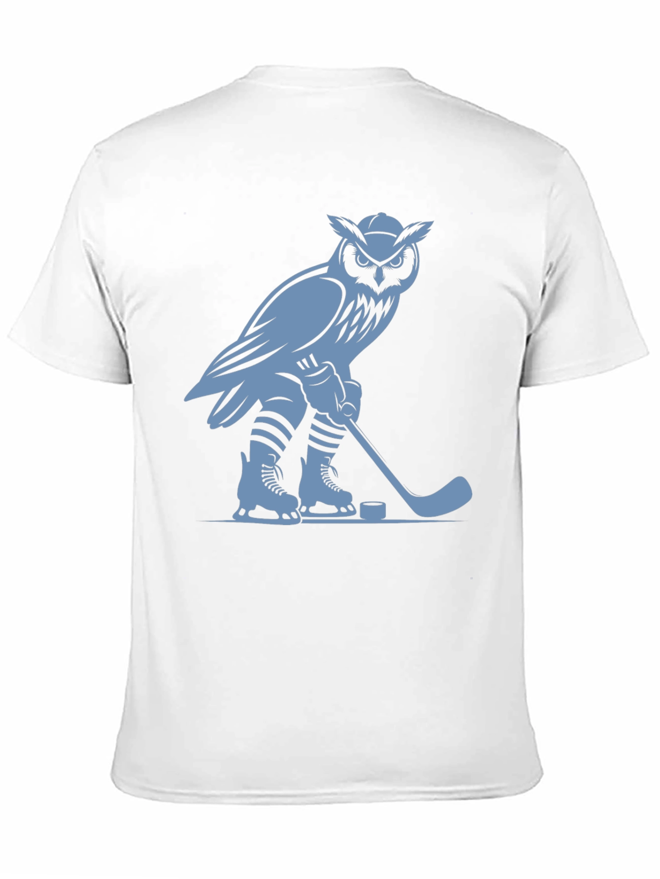 Owl Hockey Player Graphic T-Shirt