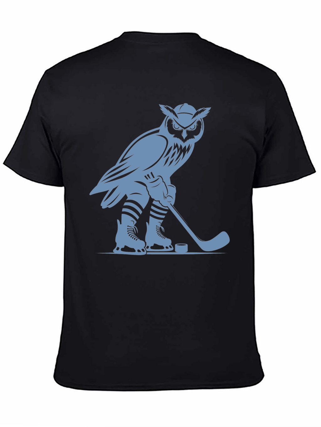 Owl Hockey Player Graphic T-Shirt