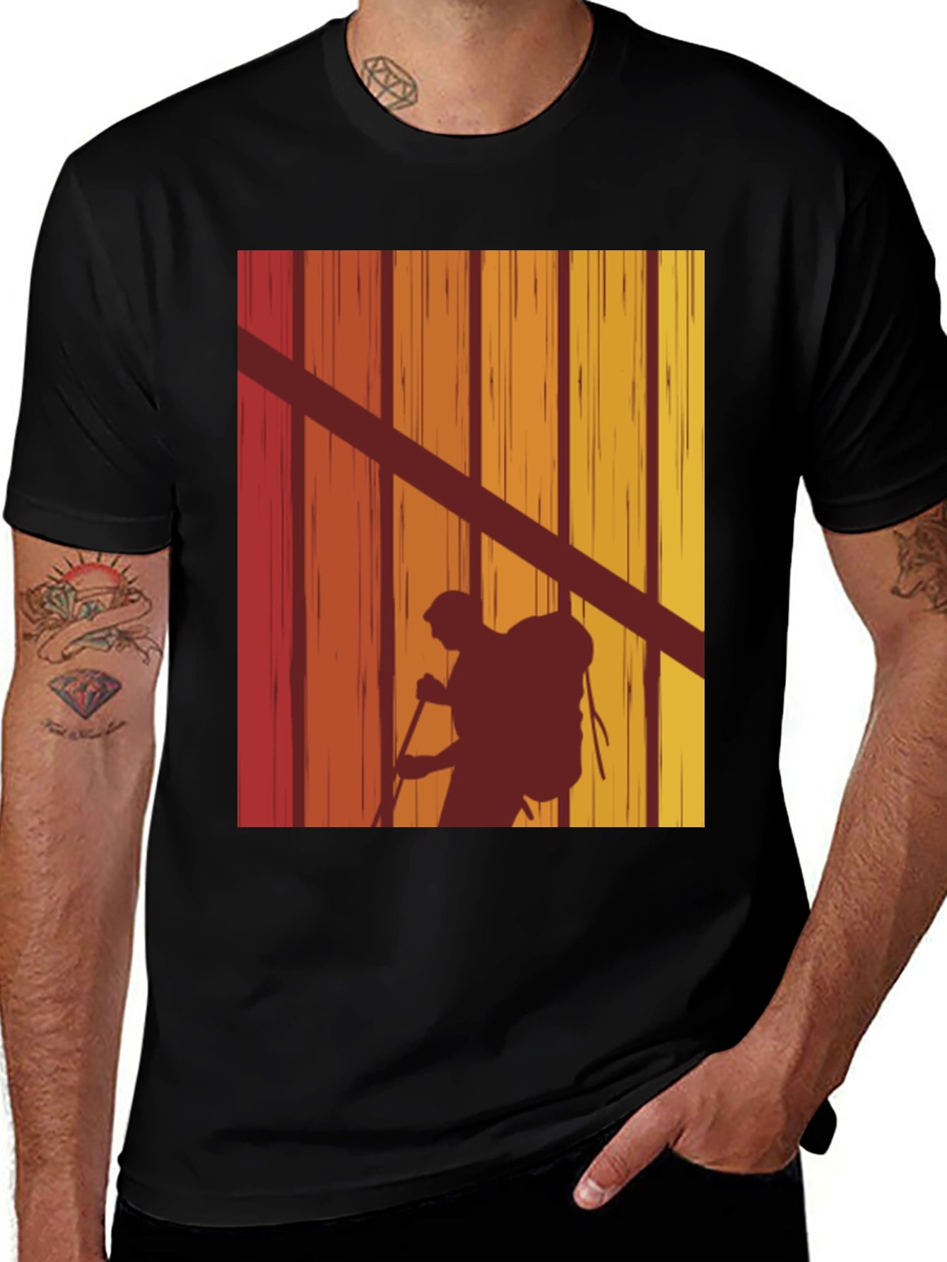 Vintage Hiker Silhouette Graphic Tee