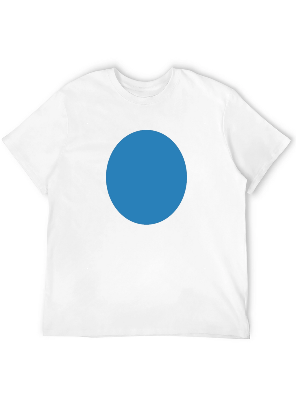 Simple Black T-Shirt with Blue Circle Design