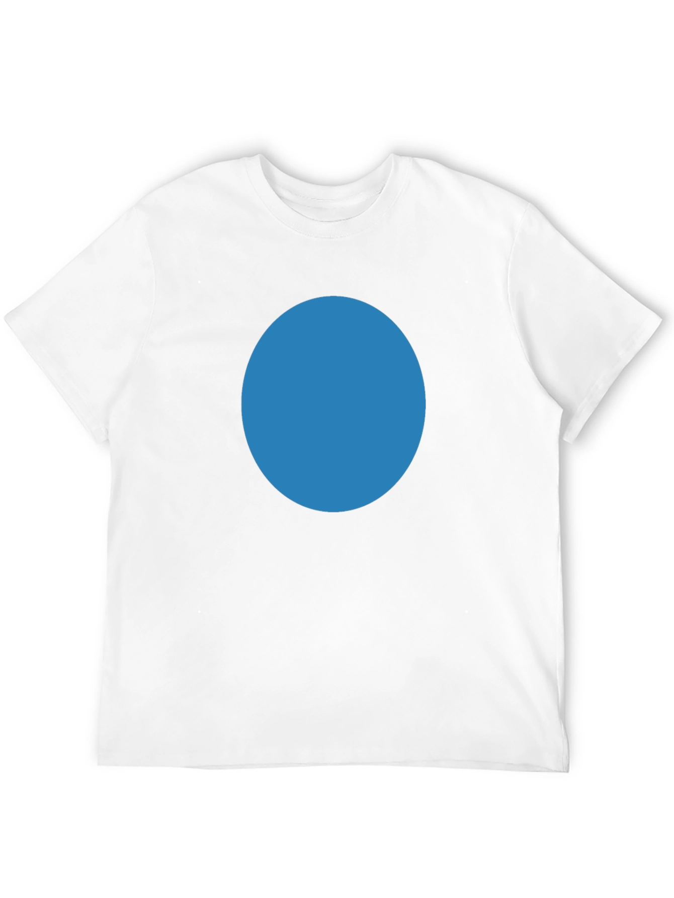 Simple Black T-Shirt with Blue Circle Design