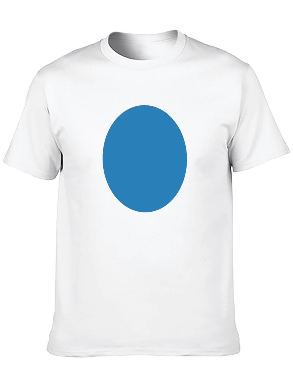 Simple Black T-Shirt with Blue Circle Design