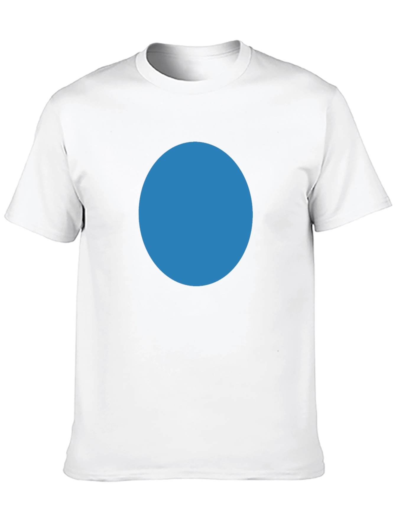 Simple Black T-Shirt with Blue Circle Design