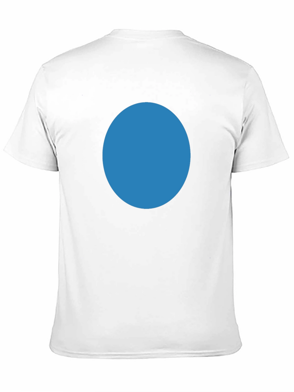 Simple Black T-Shirt with Blue Circle Design