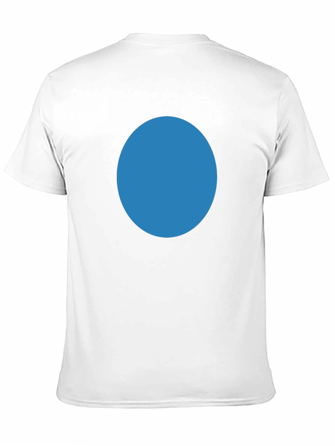 Simple Black T-Shirt with Blue Circle Design