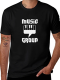 Music Group Graphic T-Shirt - Black Casual Tee