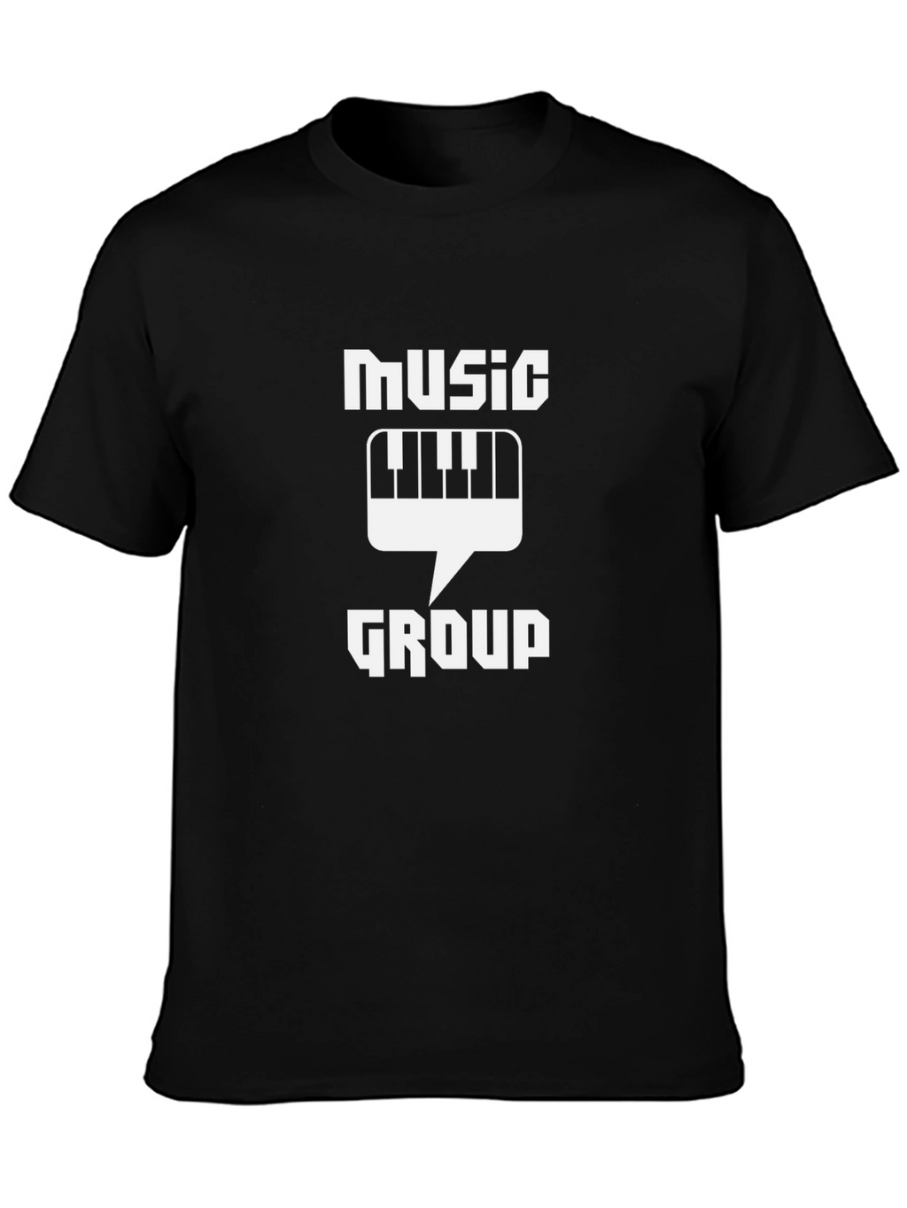 Music Group Graphic T-Shirt - Black Casual Tee