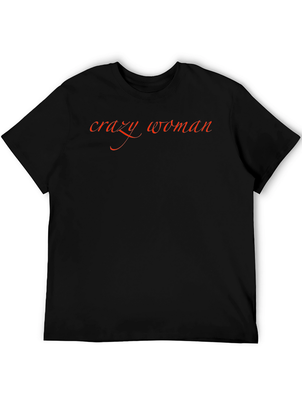 Crazy Woman Black Graphic T-Shirt