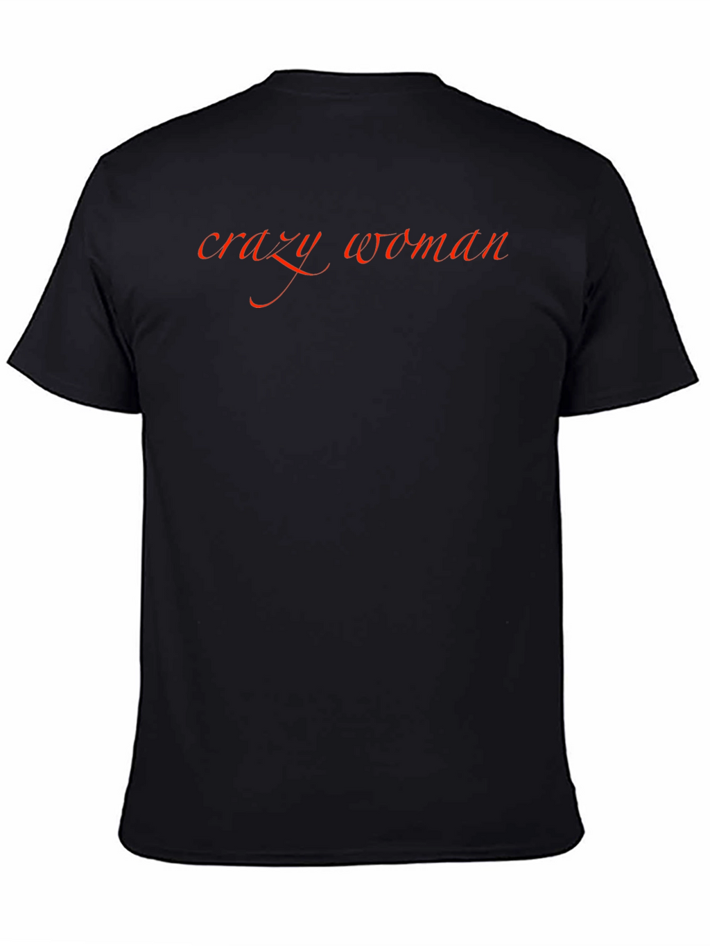 Crazy Woman Black Graphic T-Shirt
