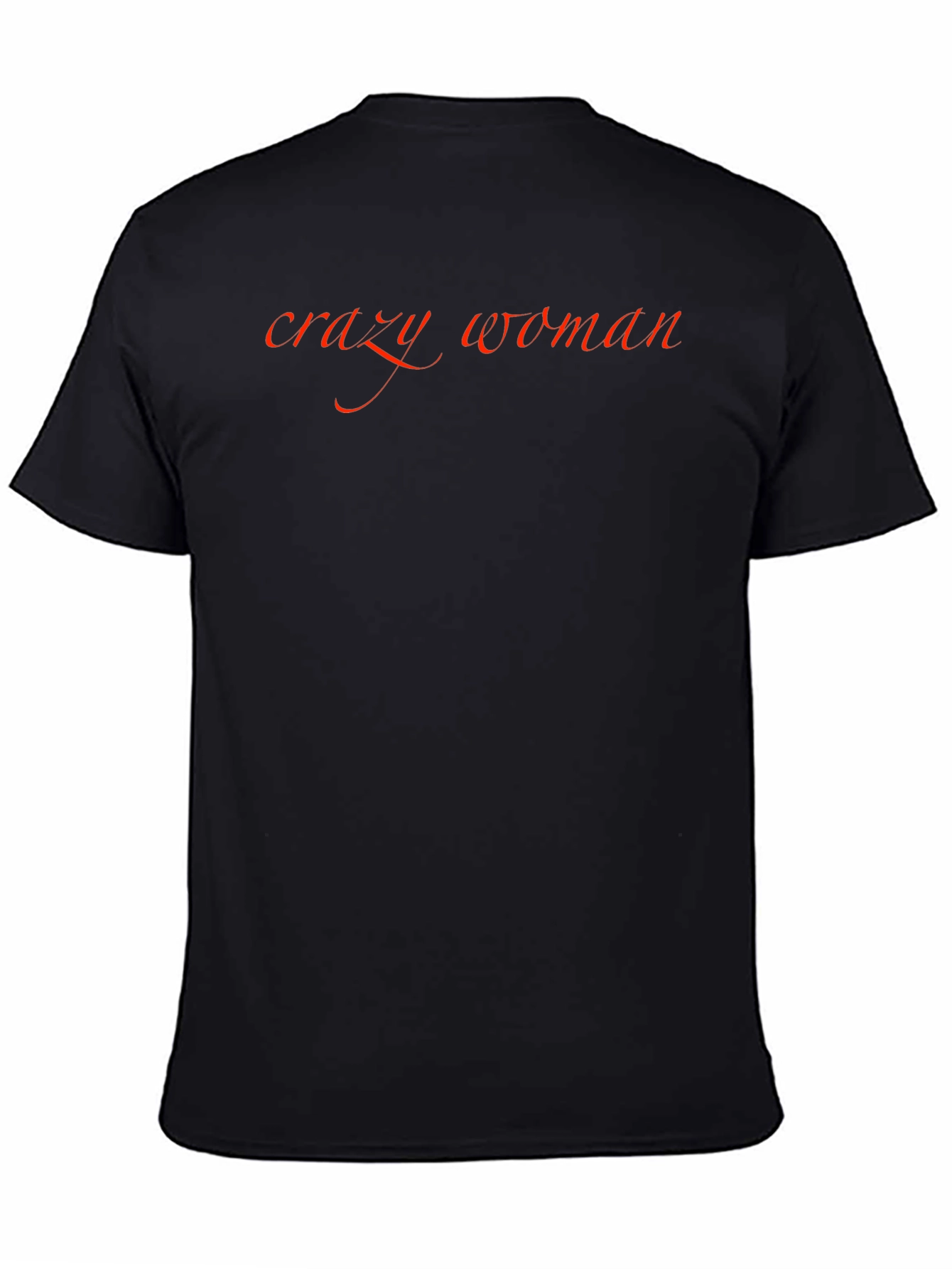 Crazy Woman Black Graphic T-Shirt