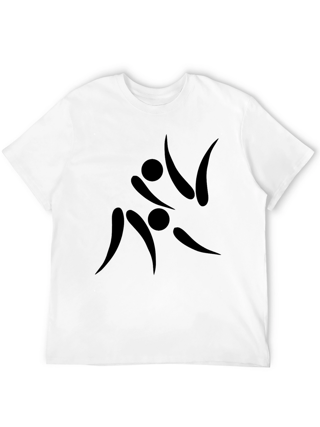 Abstract Athlete Black Graphic T-Shirt
