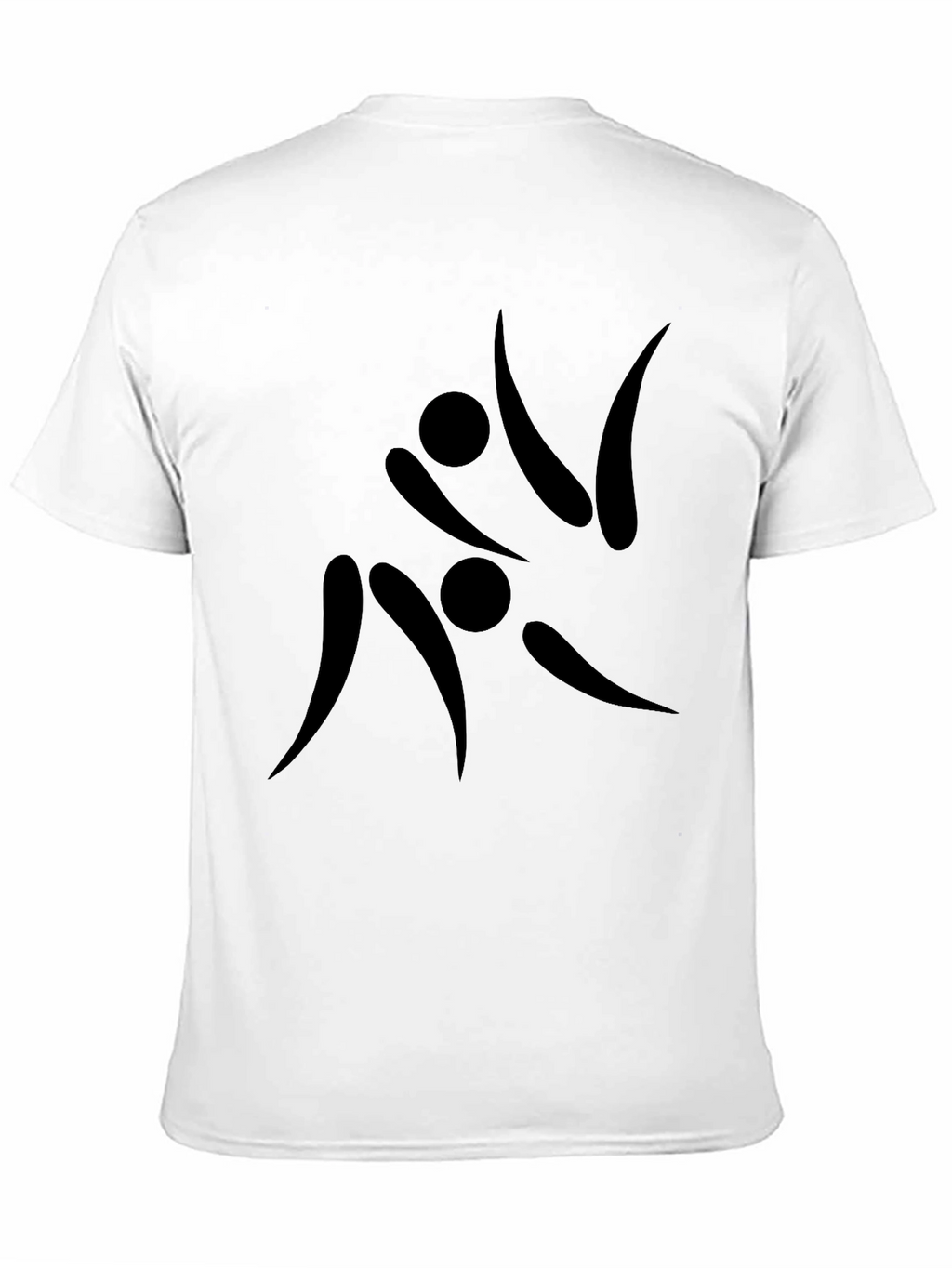 Abstract Athlete Black Graphic T-Shirt
