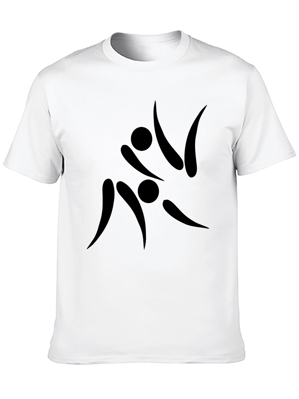 Abstract Athlete Black Graphic T-Shirt