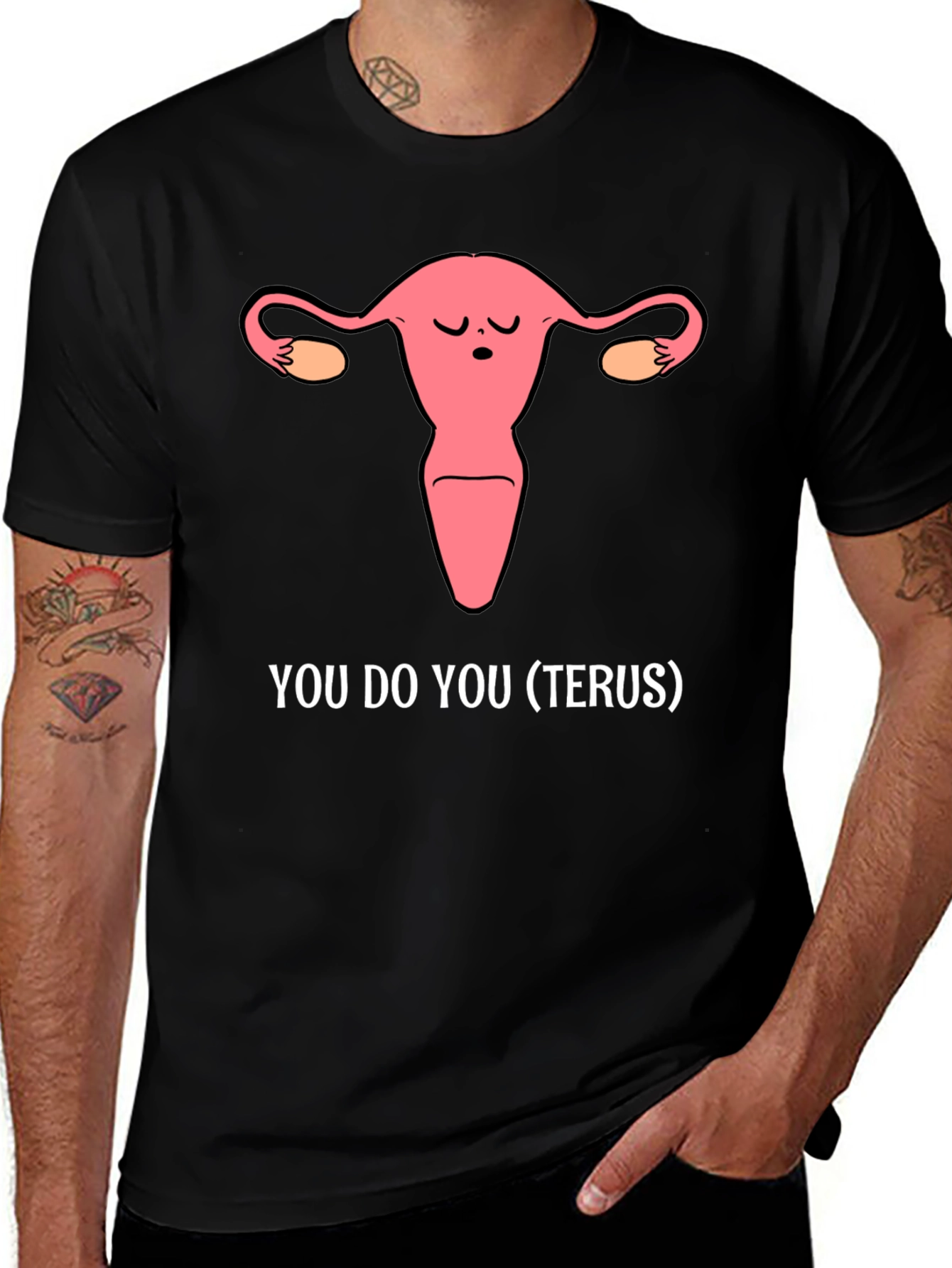 Uterus Graphic Tee - You Do You (terus) Black T-Shirt