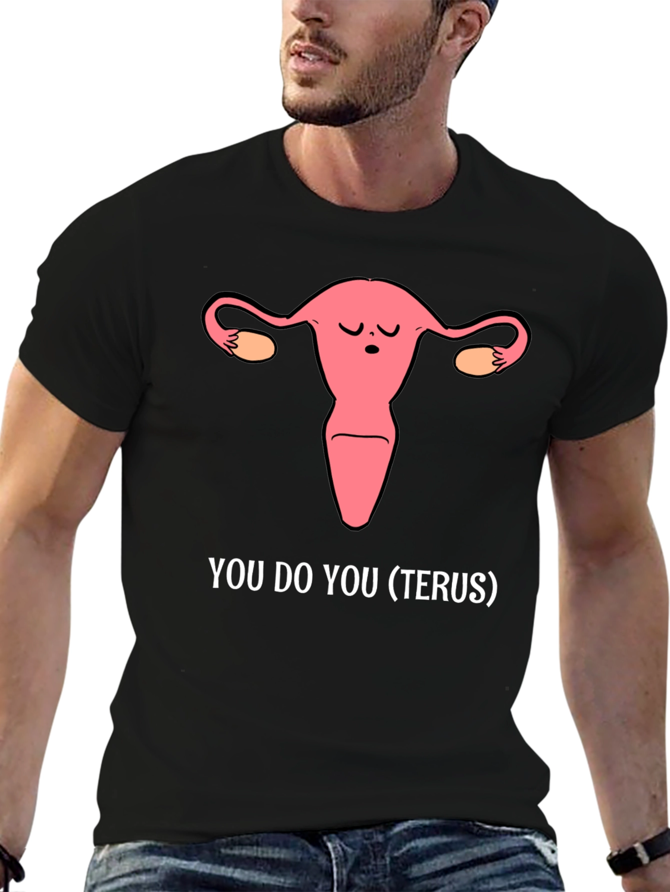 Uterus Graphic Tee - You Do You (terus) Black T-Shirt