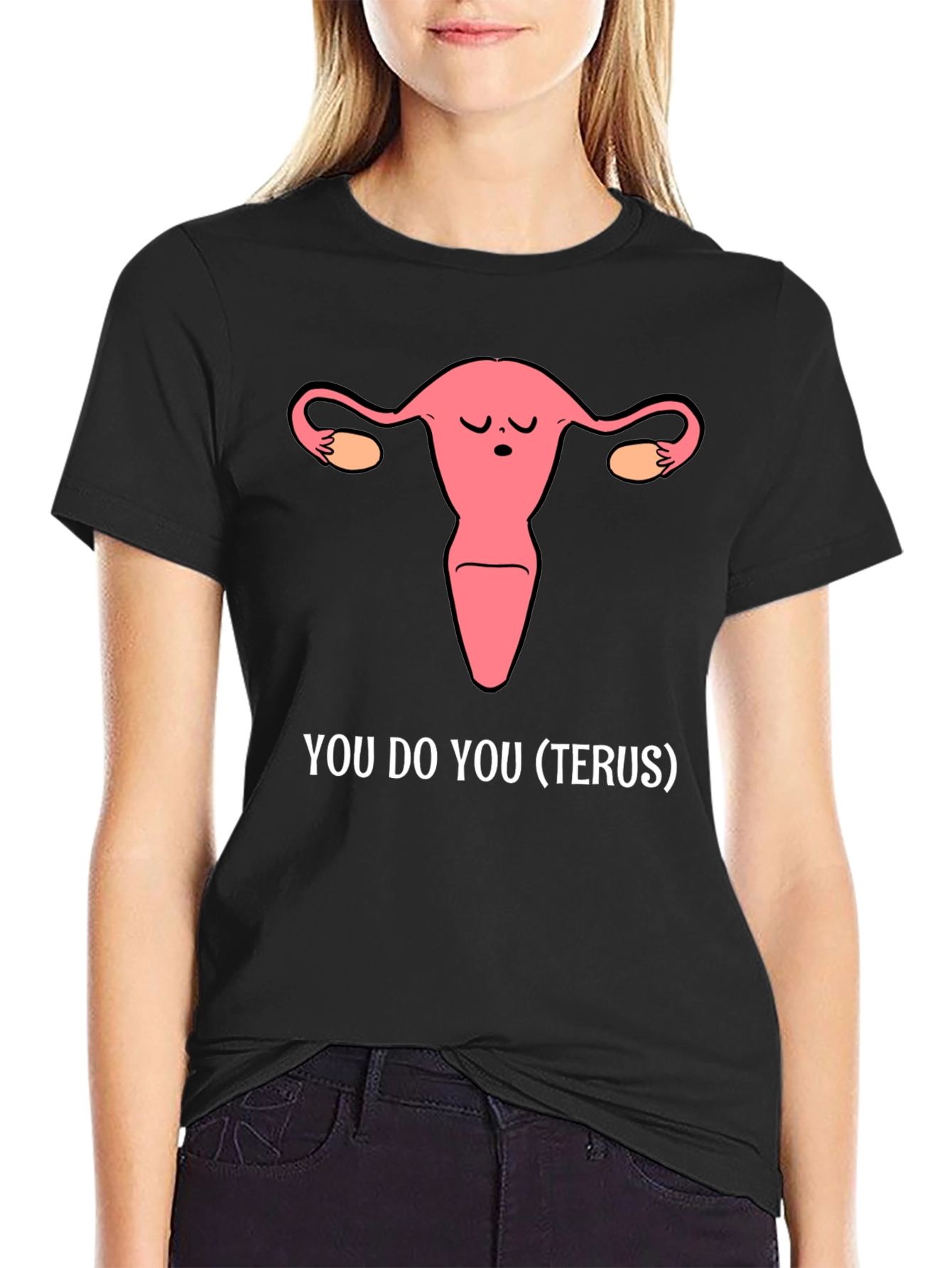 Uterus Graphic Tee - You Do You (terus) Black T-Shirt
