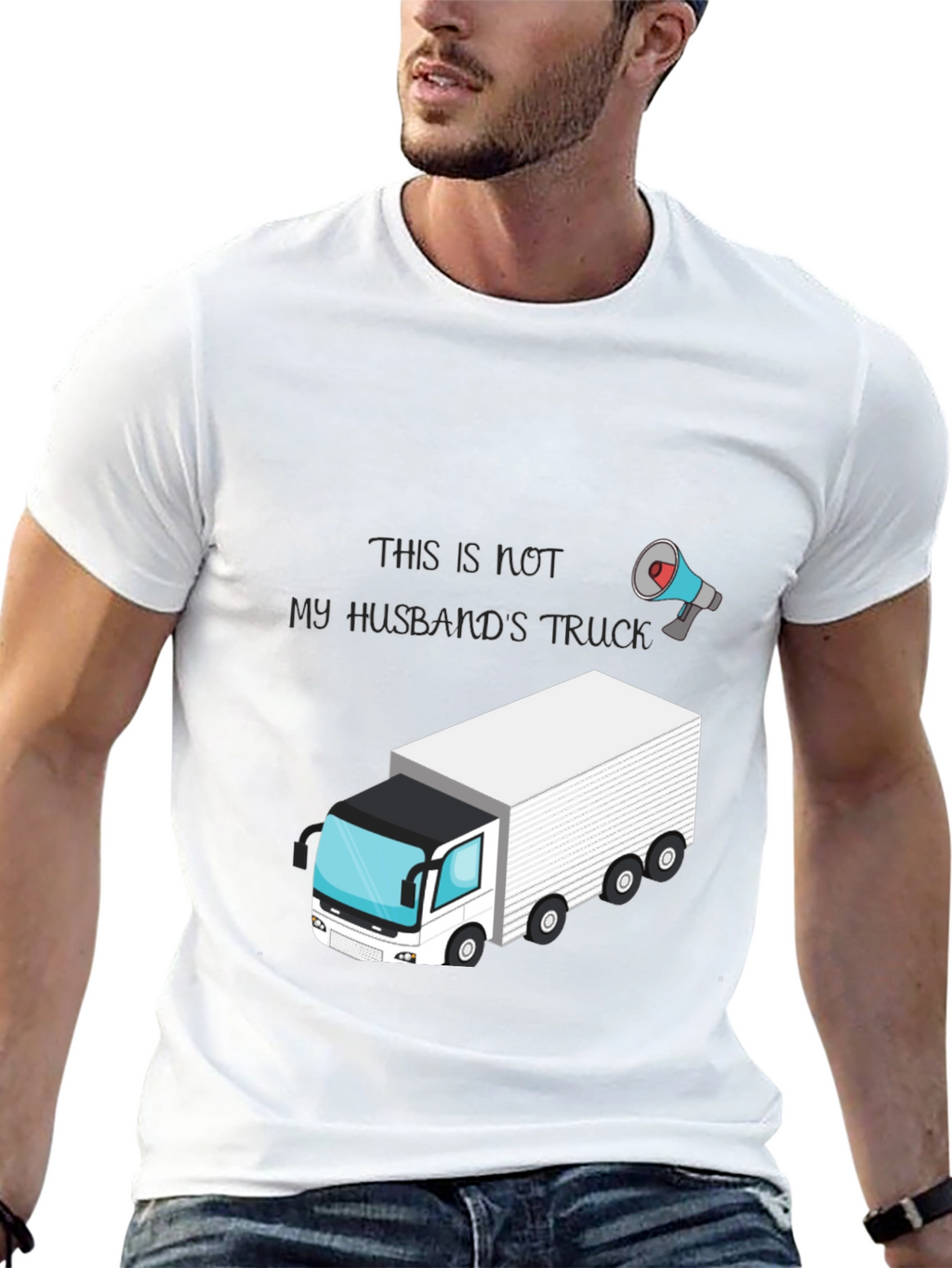 Funny Trucker T-Shirt: Not My Husbands Truck