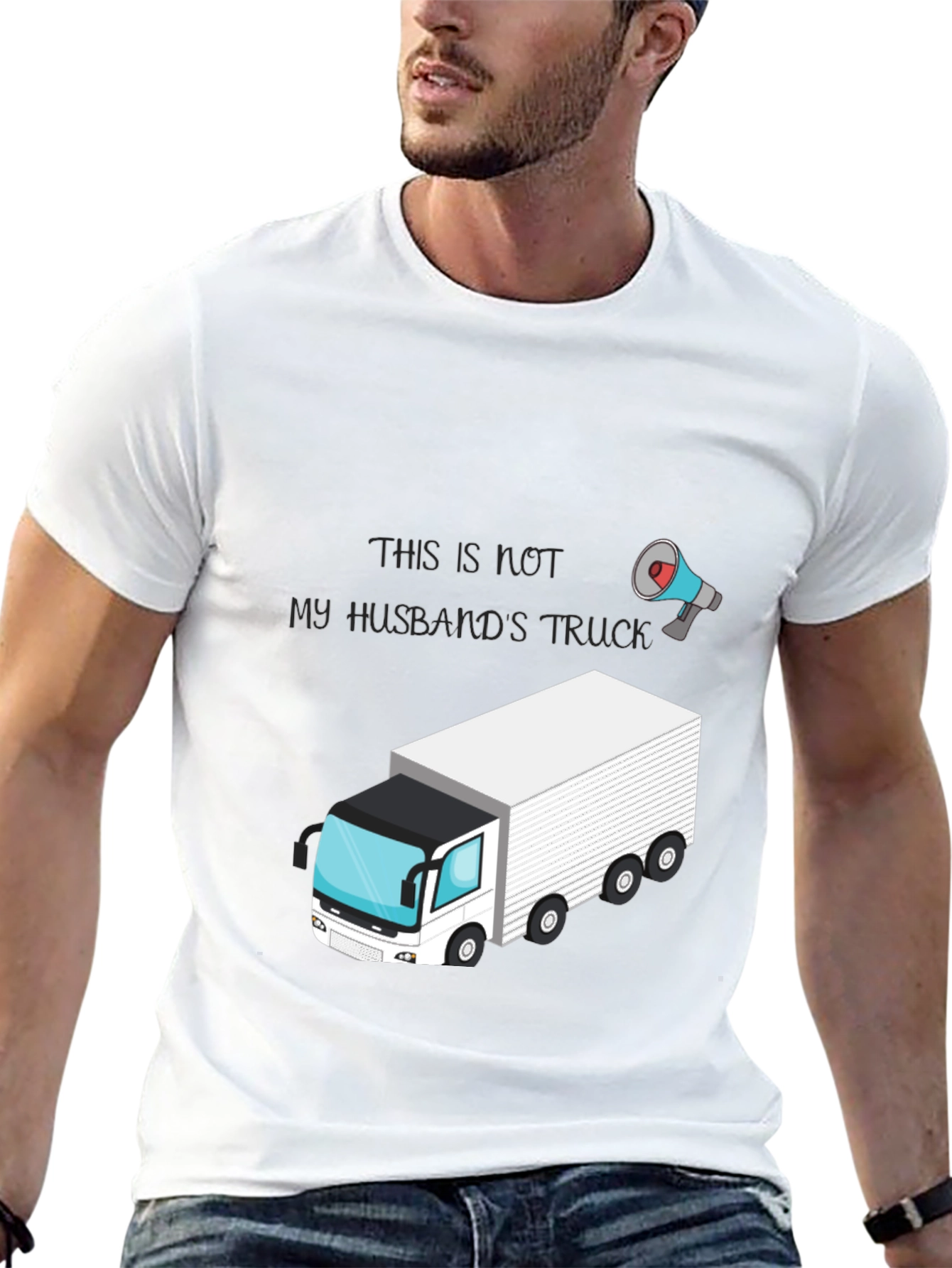 Funny Trucker T-Shirt: Not My Husbands Truck