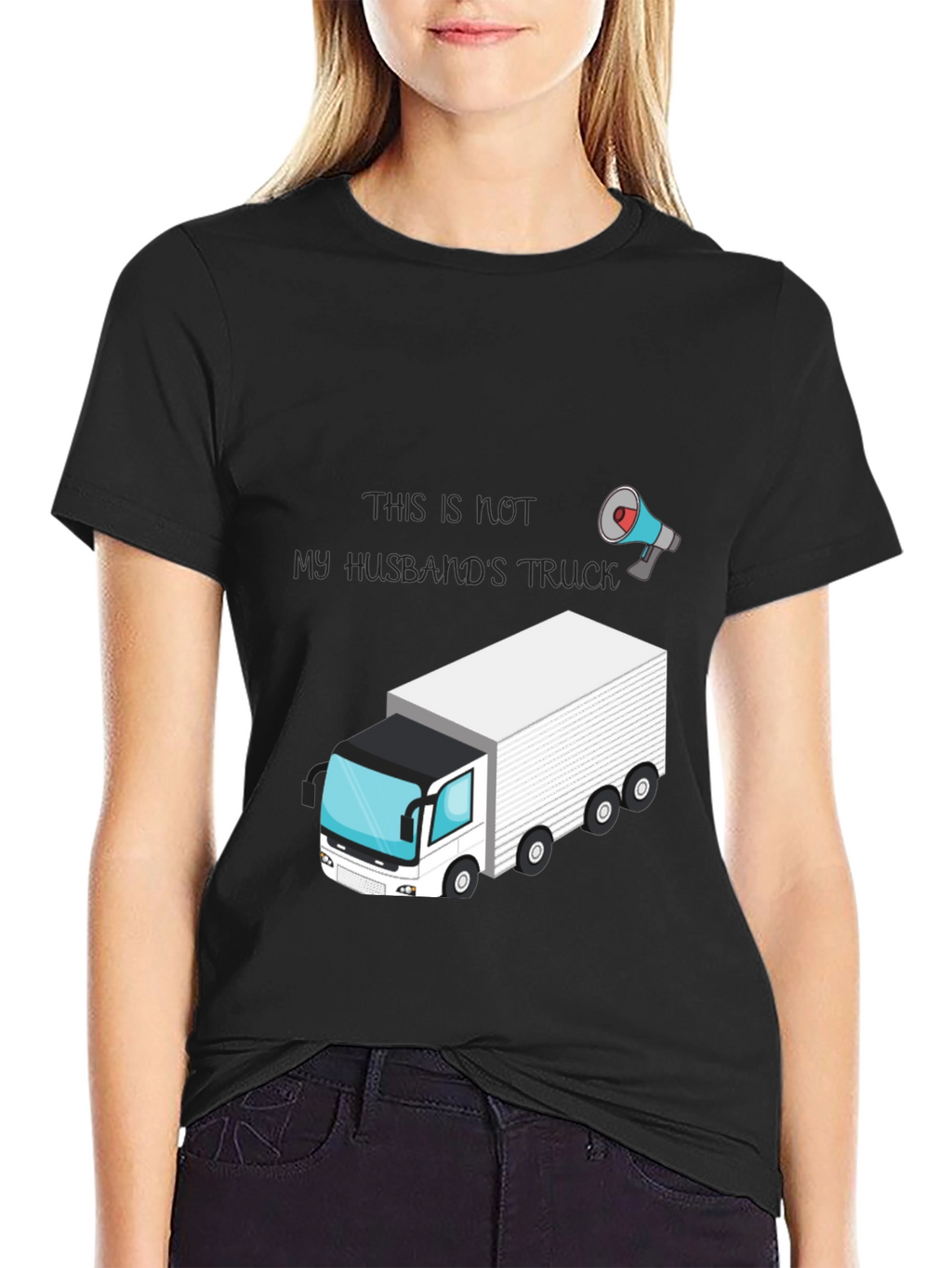 Funny Trucker T-Shirt: Not My Husbands Truck
