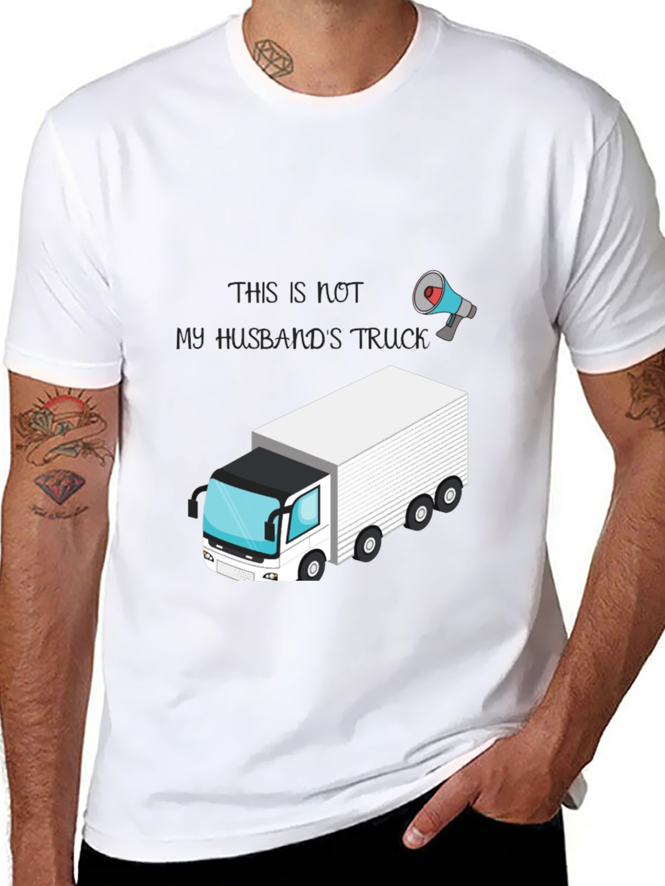 Funny Trucker T-Shirt: Not My Husbands Truck