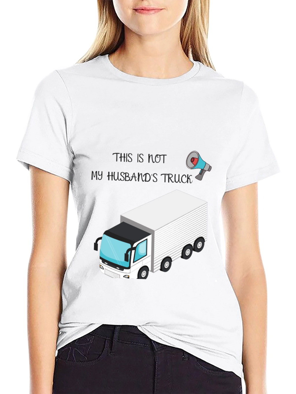 Funny Trucker T-Shirt: Not My Husbands Truck
