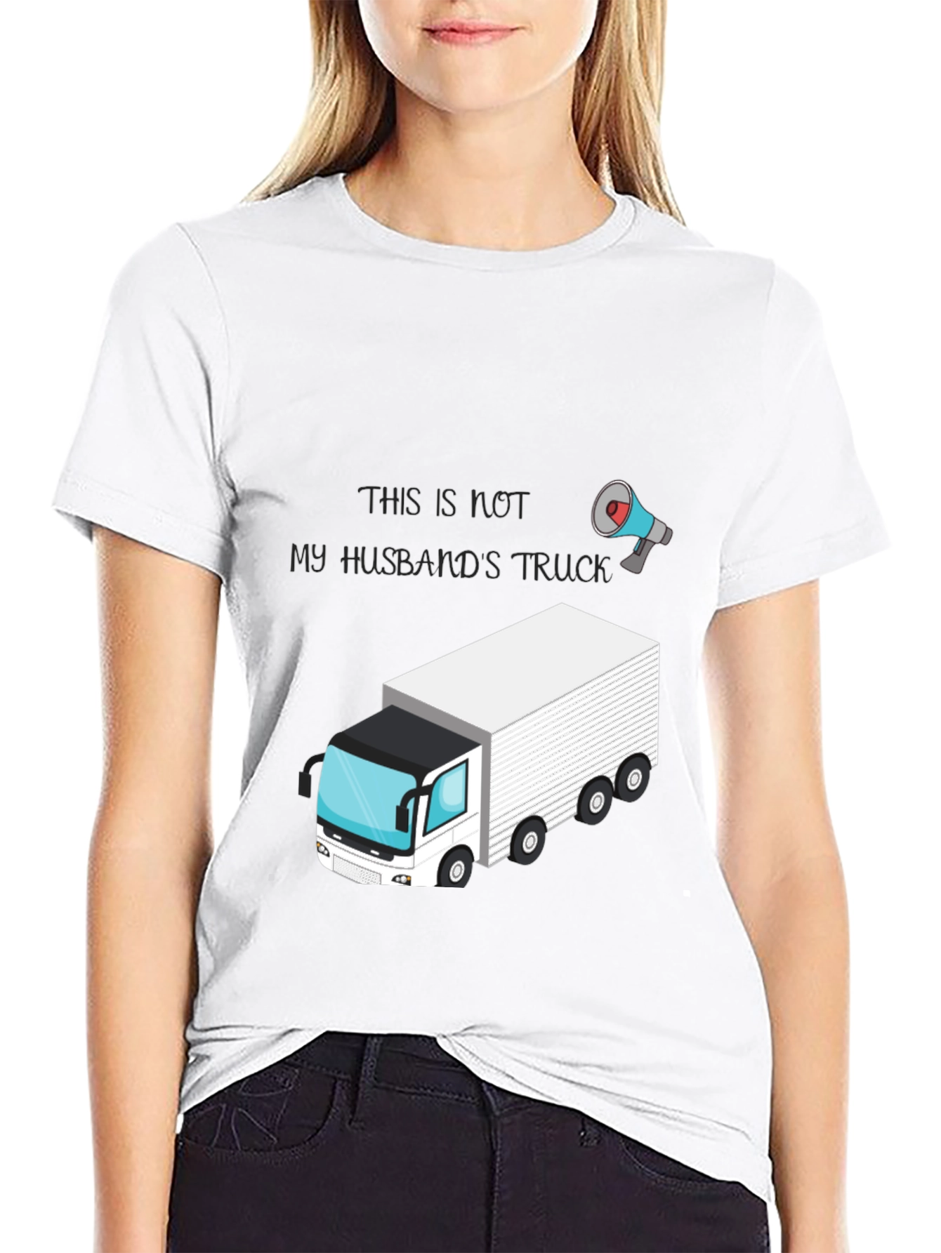 Funny Trucker T-Shirt: Not My Husbands Truck
