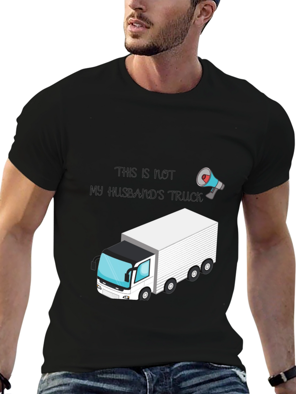 Funny Trucker T-Shirt: Not My Husbands Truck