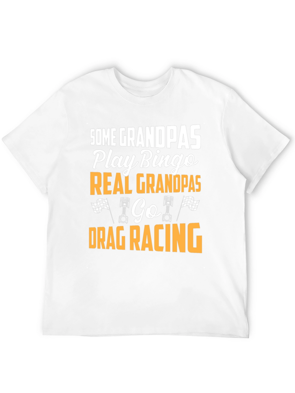 Funny Grandpas Drag Racing Graphic T-Shirt