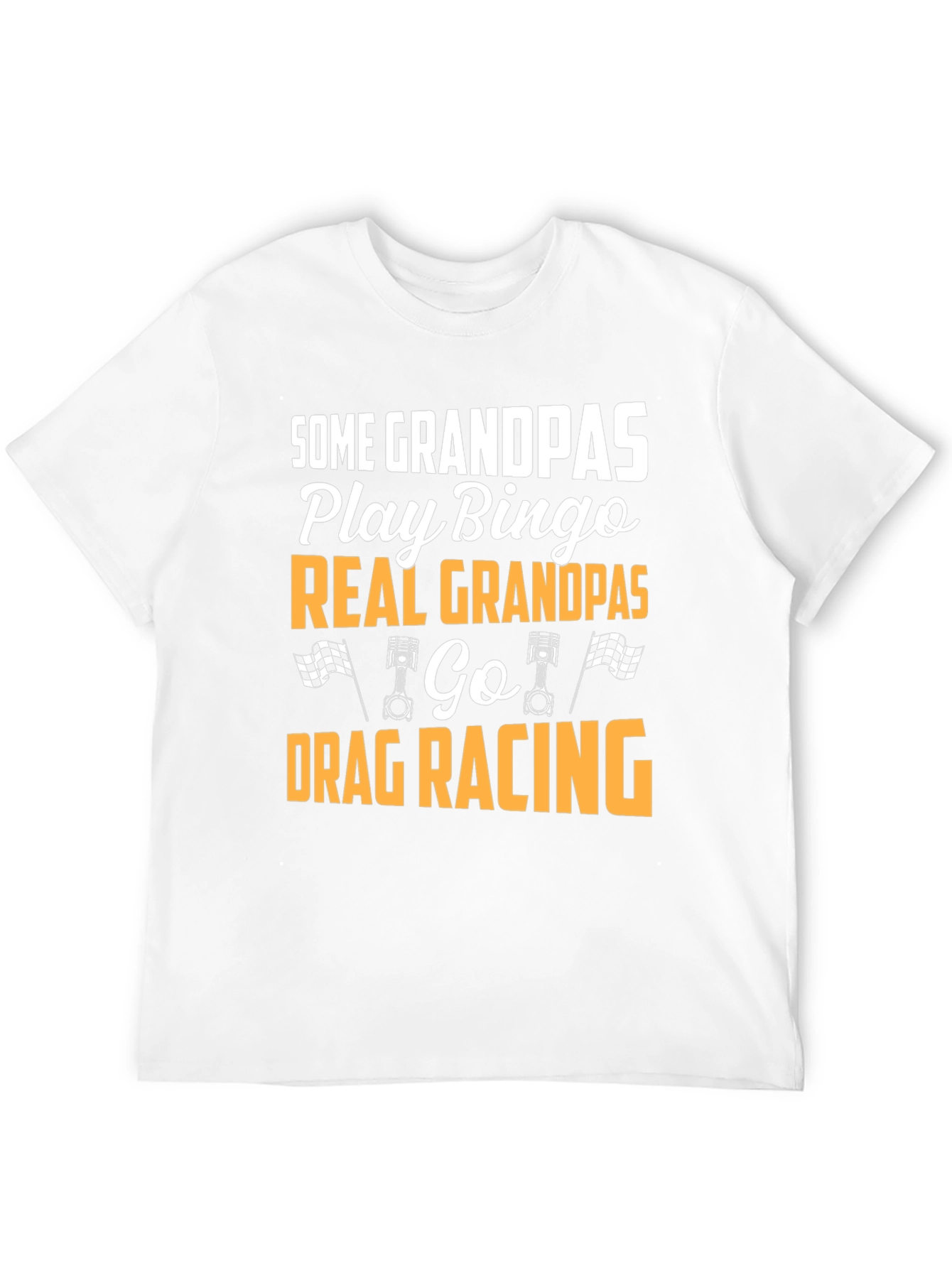 Funny Grandpas Drag Racing Graphic T-Shirt