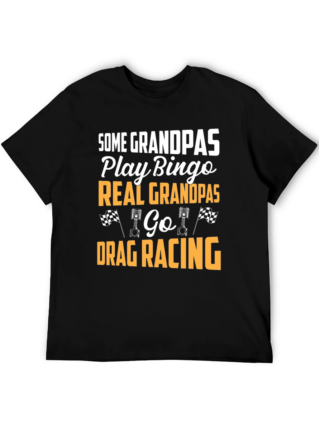 Funny Grandpas Drag Racing Graphic T-Shirt