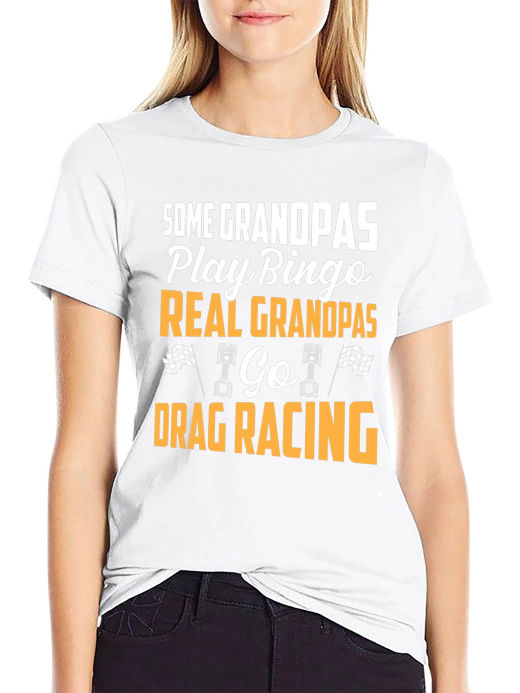 Funny Grandpas Drag Racing Graphic T-Shirt