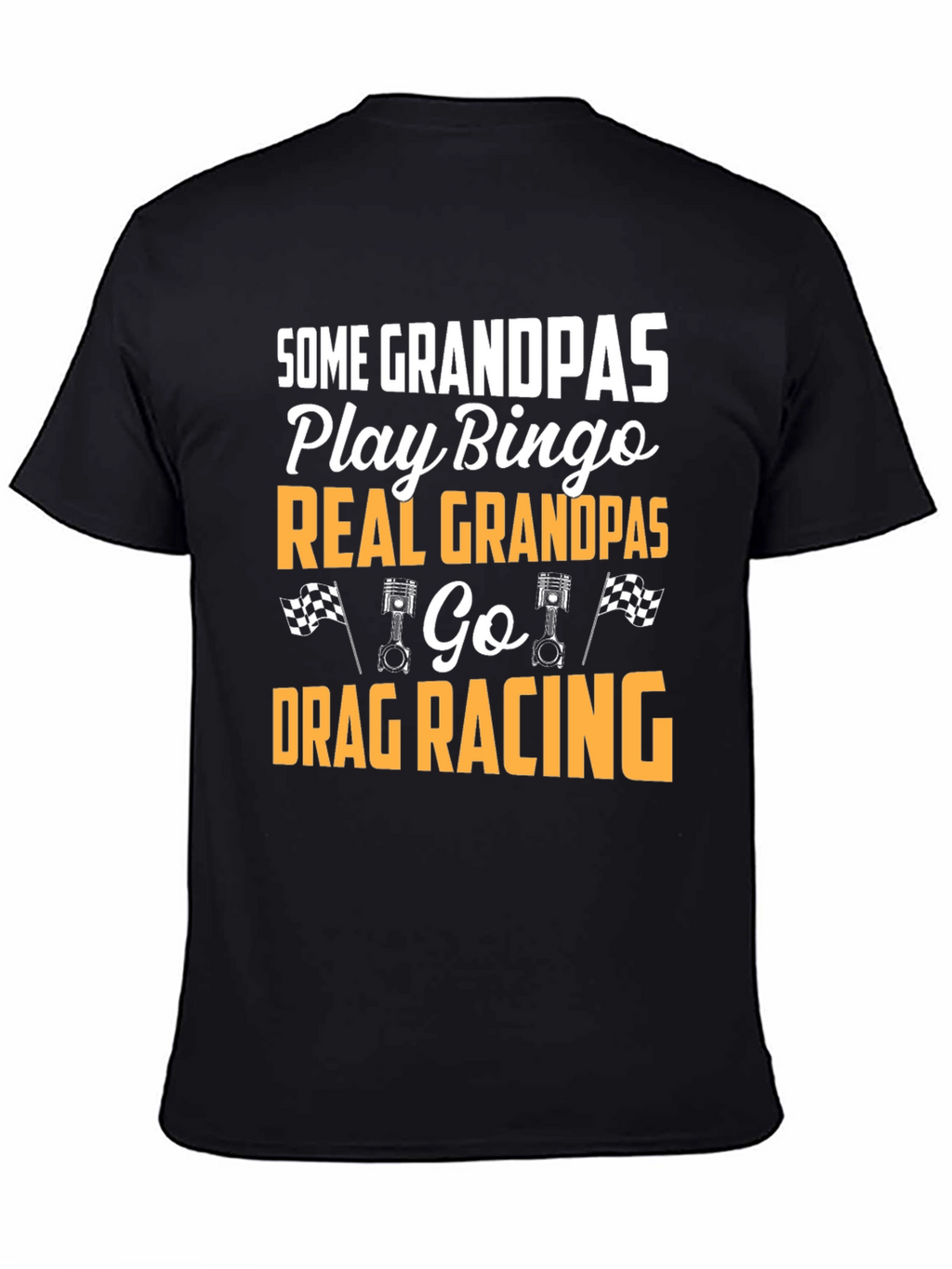 Funny Grandpas Drag Racing Graphic T-Shirt