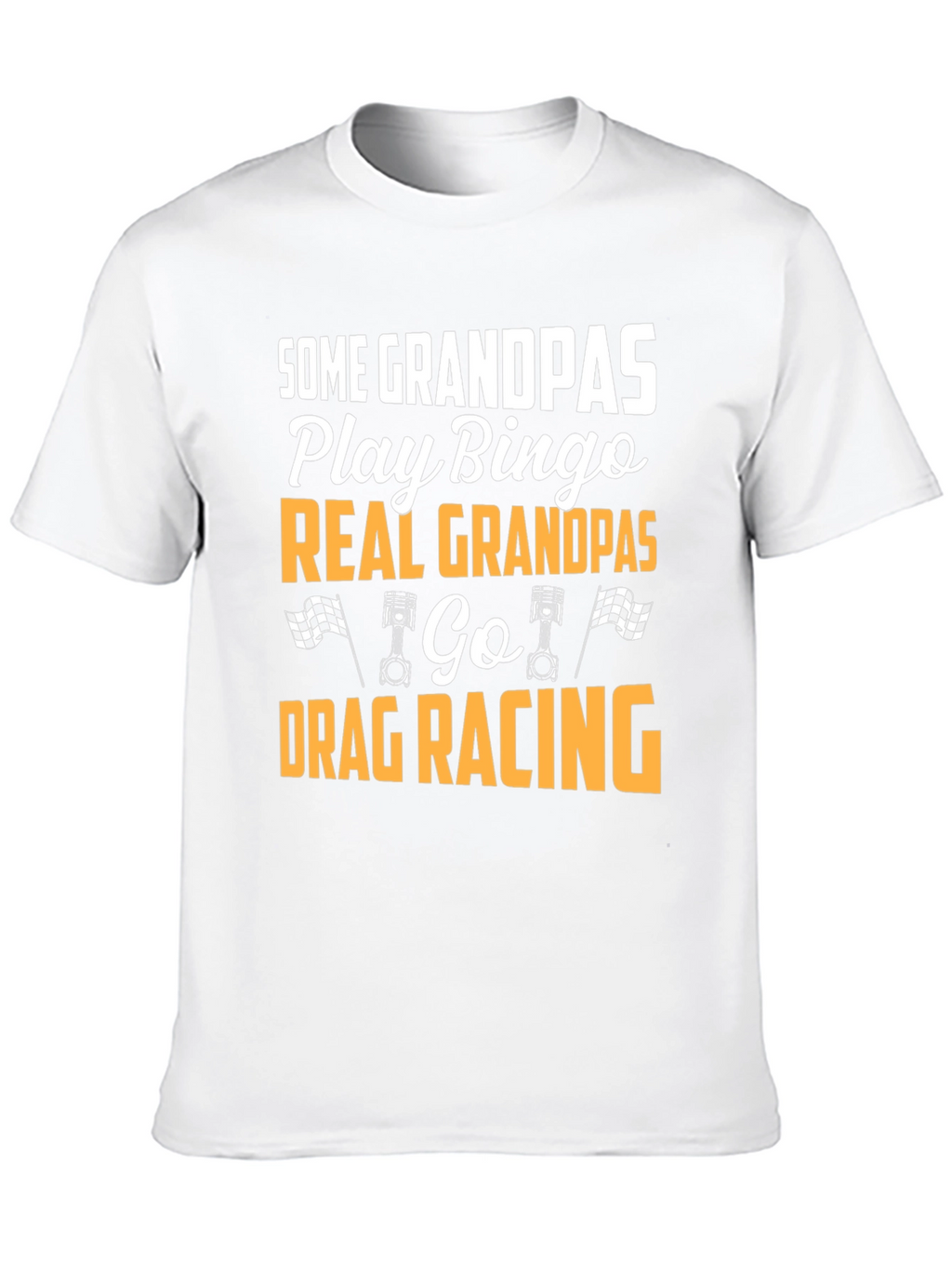 Funny Grandpas Drag Racing Graphic T-Shirt
